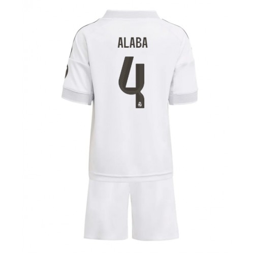 Real Madrid David Alaba #4 Domaci Dres za djecu 2025-26 Kratak Rukav (+ Kratke hlače)